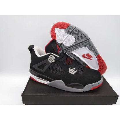 Air Jordan 4 - Bred Preto e Vermelho